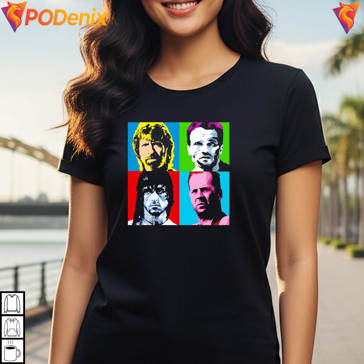 1980s Portrait Classic Heroes Tee Latest Action Retro Movie Graphic For Men 1980s Portrait Classic Heroes Tee Latest Action Retro Movie Graphic For Men