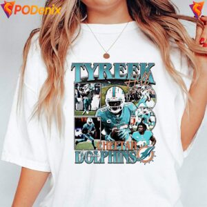 90s Bootleg Miami Dolphins Fan Shirt Tyreek Hill Cheetah Graphic For Men 2