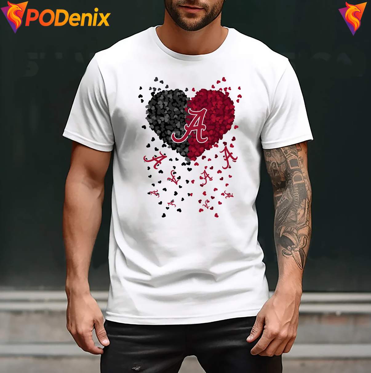 Alabama Crimson Tide 2026 Heart Shirt Football Sports Graphic For Mens Alabama Crimson Tide 2026 Heart Shirt Football Sports Graphic For Mens