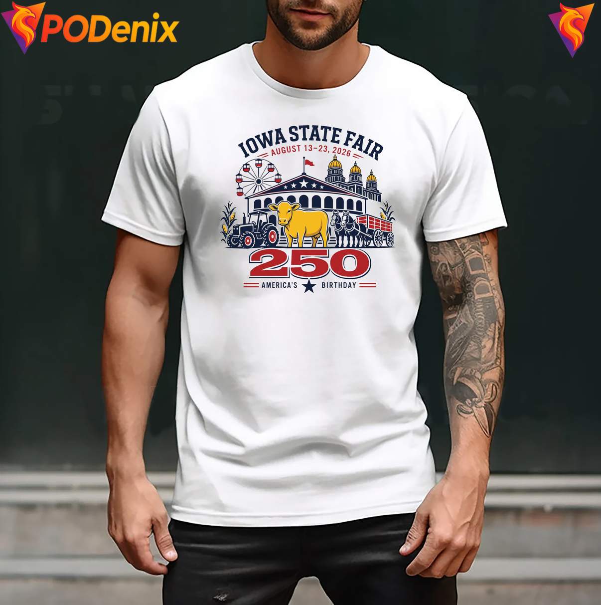 Americas Birthday 4th Of July Shirt Iowa State Fair August 2026 For Mens Americas Birthday 4th Of July Shirt Iowa State Fair August 2026 For Mens