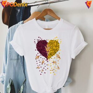 Arizona State Sun Devils 2026 Heart Shirt Football Fan Graphic For Men 3