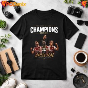 Arsenal 2026 Champions Shirt Premier League Trophy Fan Graphic For Mens 3