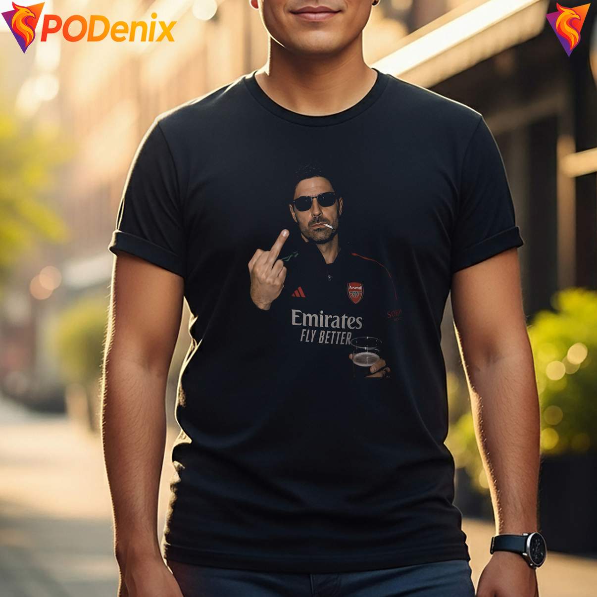 Arsenal Manager Cigar Fan Tshirt Football Boss Celebration Graphic Mens Arsenal Manager Cigar Fan Tshirt Football Boss Celebration Graphic Mens