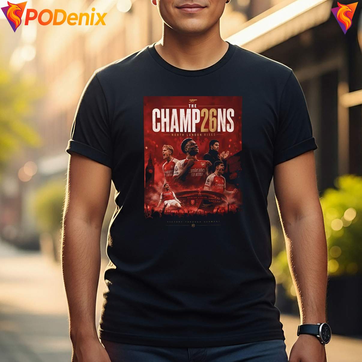 Arsenal North London Forever T-Shirt The Champ26ns Football Graphic Mens Arsenal North London Forever T-Shirt The Champ26ns Football Graphic Mens
