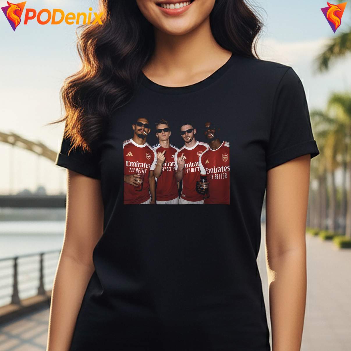 Arsenal Players Party Tee 2026 Champions Sunglasses Graphic For Mens Arsenal Players Party Tee 2026 Champions Sunglasses Graphic For Mens