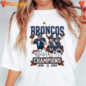 Back To Back Denver Broncos Shirt 1998 1999 Super Bowl Fan Graphic Men 2