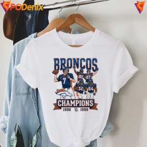 Back To Back Denver Broncos Shirt 1998 1999 Super Bowl Fan Graphic Men 3