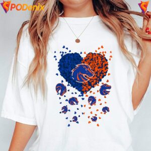 Boise State Broncos 2026 Heart Shirt Football Sports Graphic For Mens 2