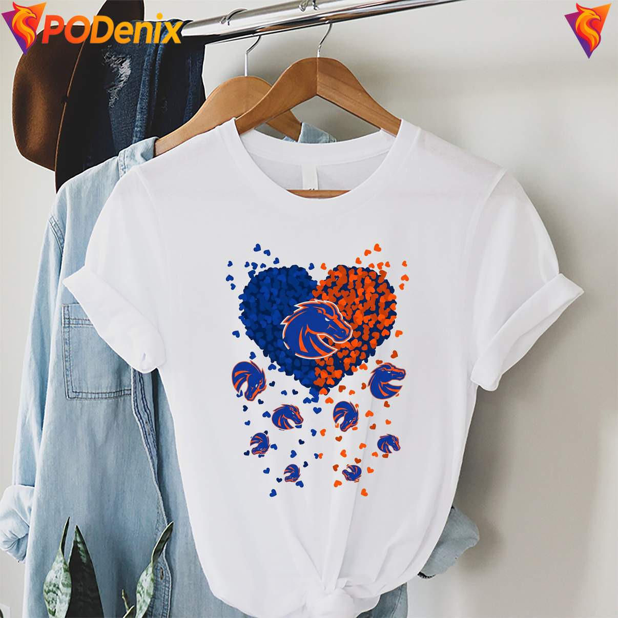 Boise State Broncos 2026 Heart Tshirt Football Sports Graphic For Mens Boise State Broncos 2026 Heart Tshirt Football Sports Graphic For Mens