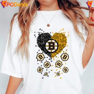 Boston Bruins 2026 Heart Fan Shirt NHL Hockey Sports Graphic For Mens 2