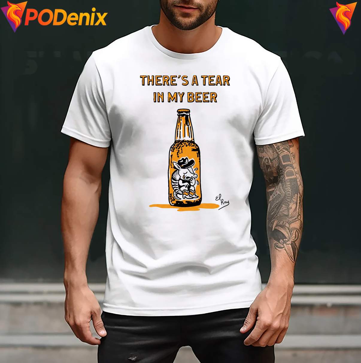 Cowboy Armadillo Country Music Shirt Theres A Tear In My Beer For Mens Cowboy Armadillo Country Music Shirt Theres A Tear In My Beer For Mens