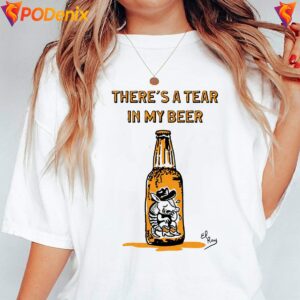 Cowboy Armadillo Country Music Shirt Theres A Tear In My Beer For Mens 2