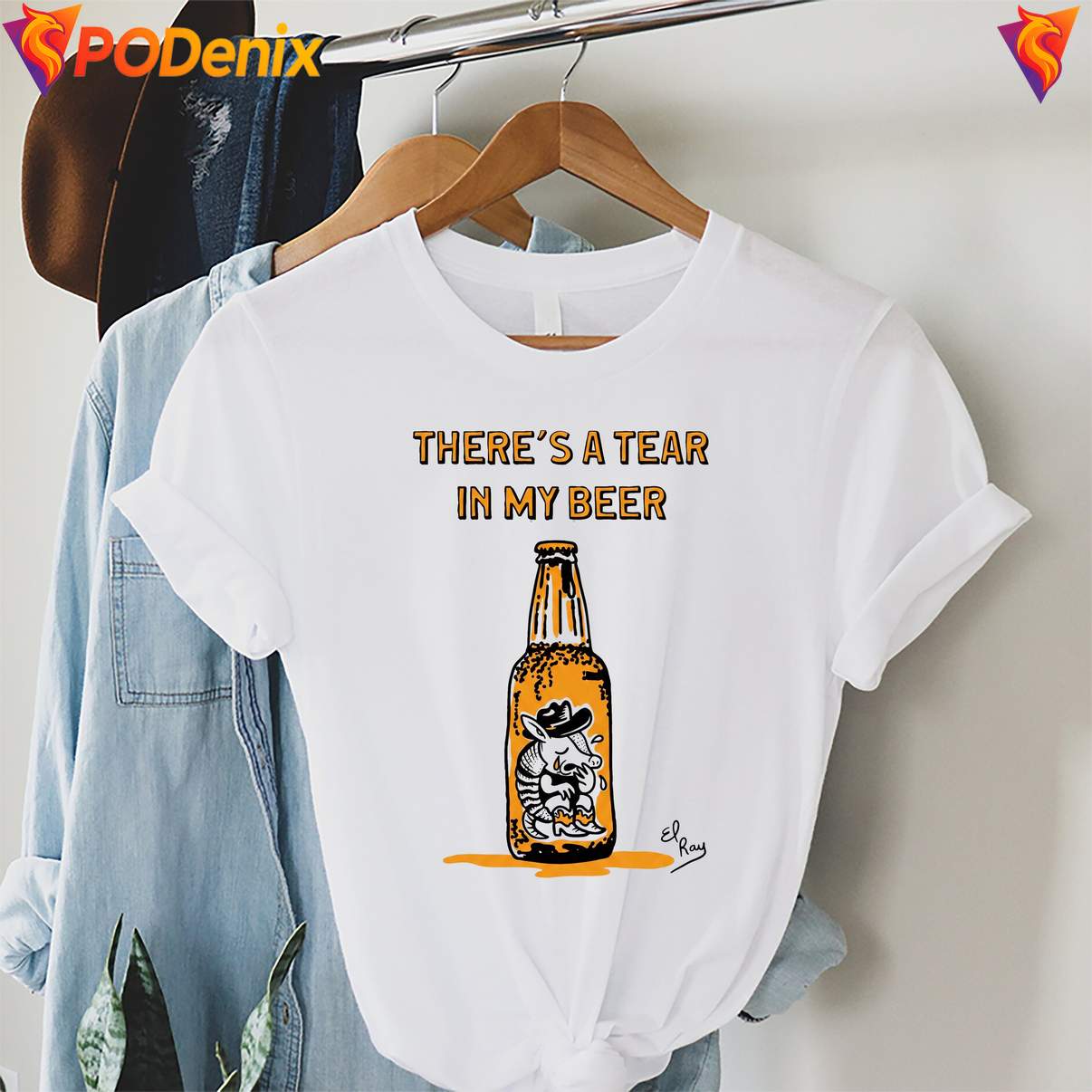 Cowboy Armadillo Country Music Tshirt Theres A Tear In My Beer For Mens Cowboy Armadillo Country Music Tshirt Theres A Tear In My Beer For Mens