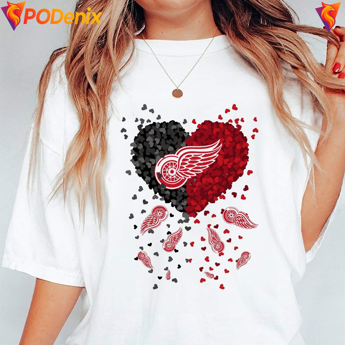 Detroit Red Wings 2026 Heart T-Shirt NHL Hockey Sports Graphic For Mens Detroit Red Wings 2026 Heart T-Shirt NHL Hockey Sports Graphic For Mens