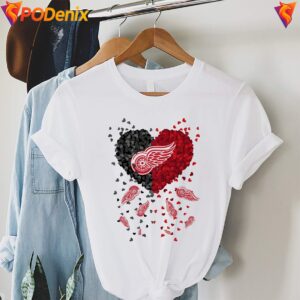 Detroit Red Wings 2026 Heart Shirt NHL Hockey Sports Graphic For Mens 3