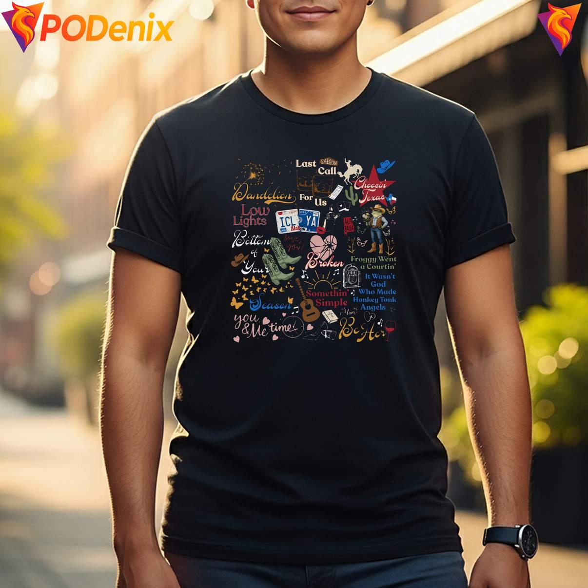 Ella Dandelion Lyric Concert Tshirt Choosin Texas Country Graphic Mens Ella Dandelion Lyric Concert Tshirt Choosin Texas Country Graphic Mens