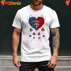 Florida Panthers 2026 Heart Fan Shirt NHL Hockey Sports Graphic For Men