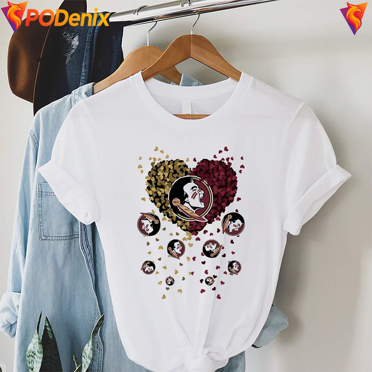 Florida State Seminoles 2026 Heart Tshirt Football Sports Graphic For Men Florida State Seminoles 2026 Heart Tshirt Football Sports Graphic For Men