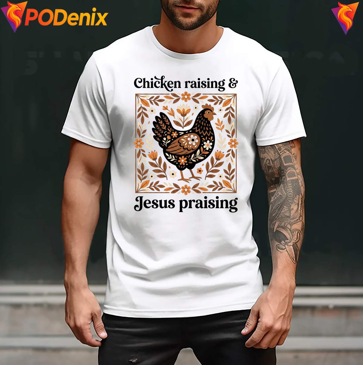 Jesus Praising Chicken Raising Shirt Vintage Christian Graphic For Mens Jesus Praising Chicken Raising Shirt Vintage Christian Graphic For Mens