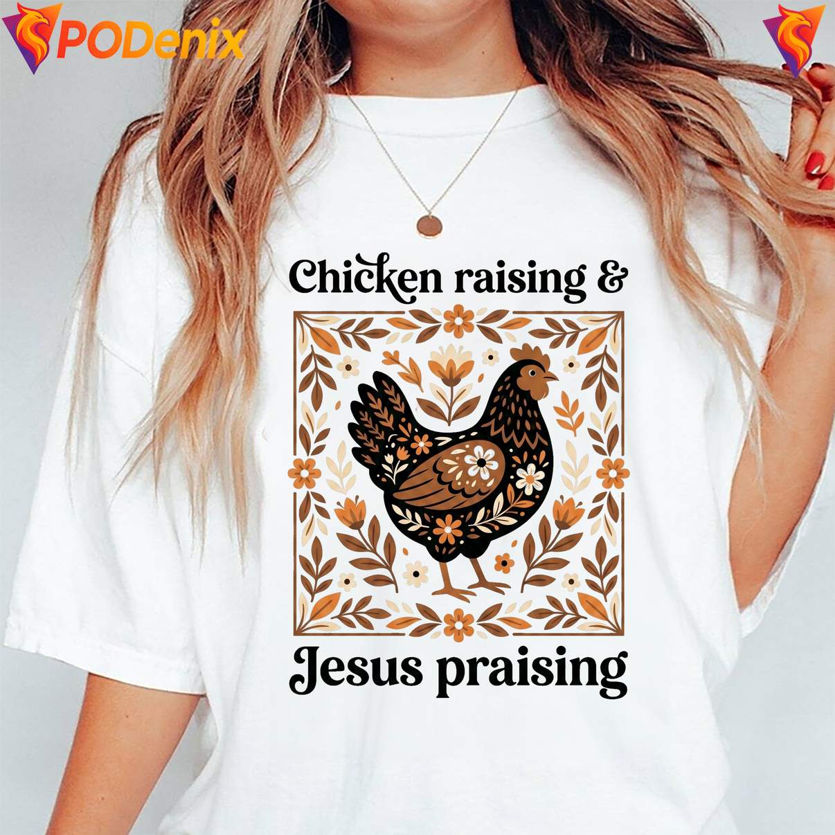 Jesus Praising Chicken Raising T-Shirt Vintage Christian Graphic For Mens Jesus Praising Chicken Raising T-Shirt Vintage Christian Graphic For Mens