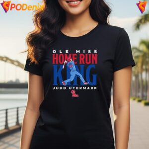 Judd Utermark Ole Miss Fan Shirt Home Run King Baseball Graphic For Men 4