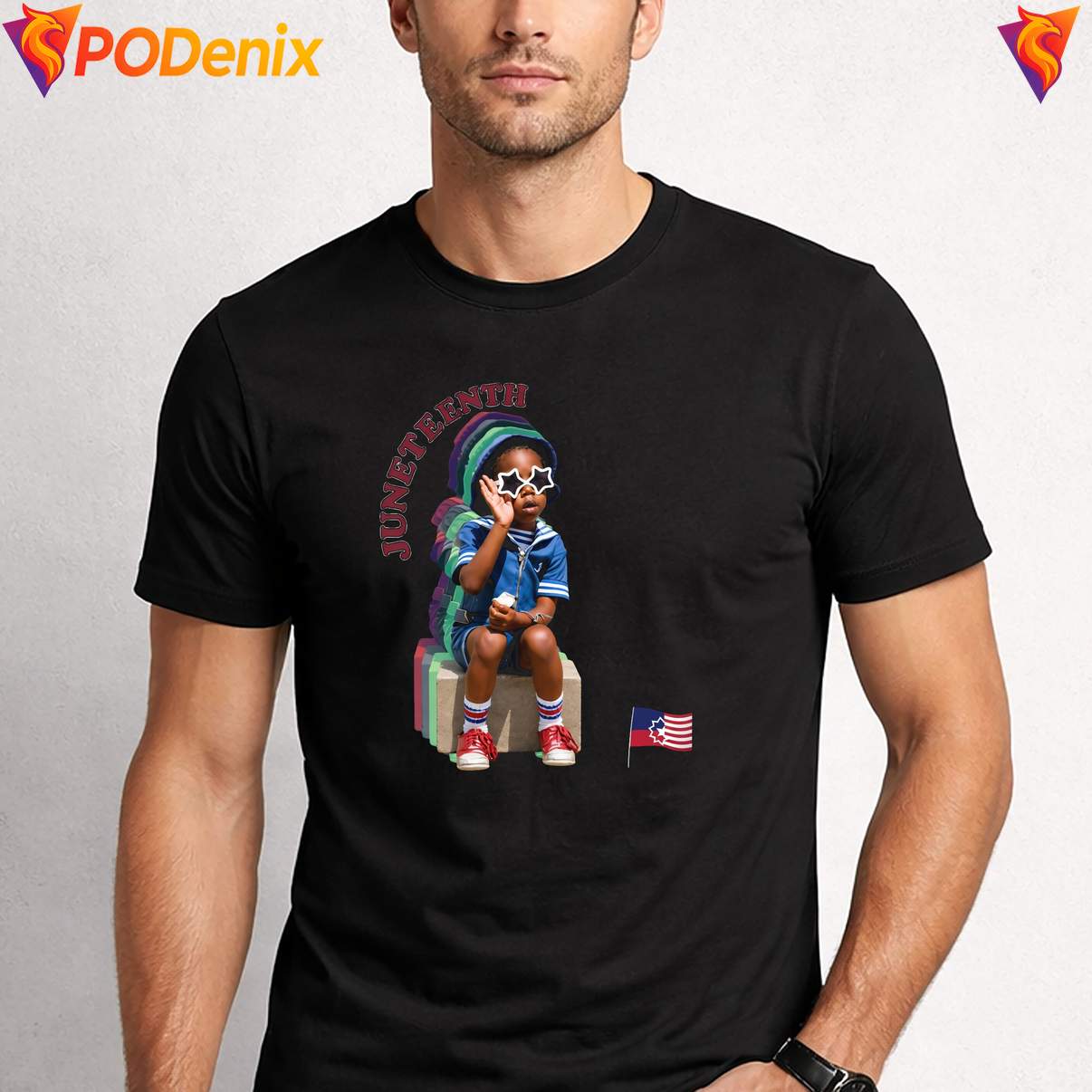 Juneteenth Boy Star Sunglasses Shirt African American Pride Graphic Men Juneteenth Boy Star Sunglasses Shirt African American Pride Graphic Men