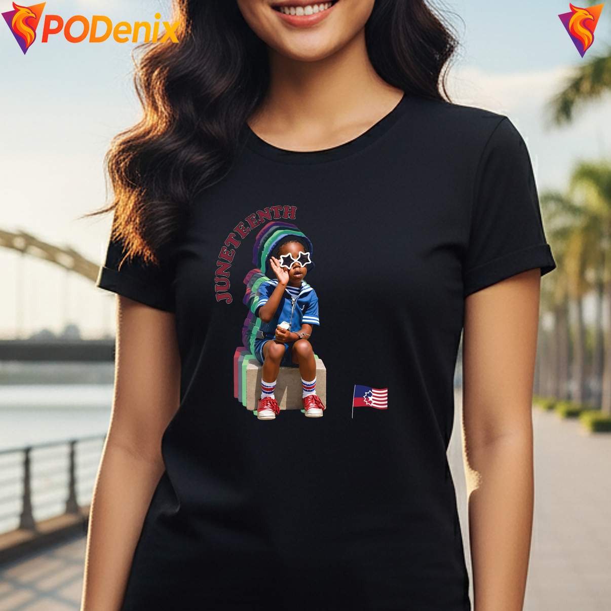 Juneteenth Boy Star Sunglasses Tee African American Pride Graphic Men Juneteenth Boy Star Sunglasses Tee African American Pride Graphic Men