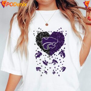 Kansas State Wildcats 2026 Heart Shirt Football Sports Graphic For Mens 2