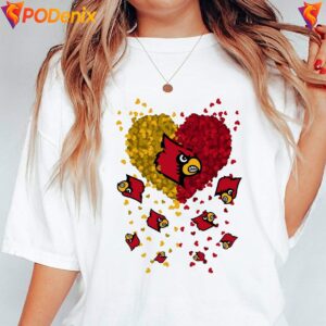 Louisville Cardinals 2026 Heart Shirt Football Sports Graphic For Mens 2