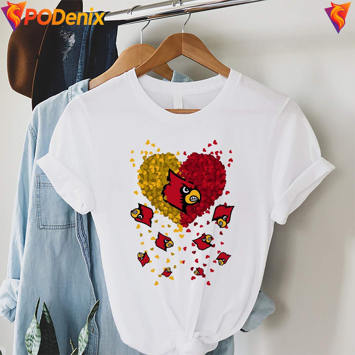 Louisville Cardinals 2026 Heart Tshirt Football Sports Graphic For Mens Louisville Cardinals 2026 Heart Tshirt Football Sports Graphic For Mens