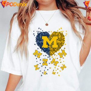Michigan Wolverines 2026 Heart Shirt Football Sports Graphic For Mens 2