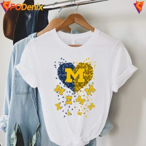 Michigan Wolverines 2026 Heart Shirt Football Sports Graphic For Mens 3