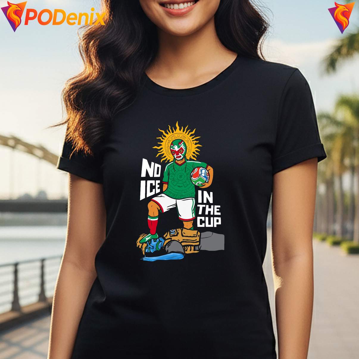 Miguel Almeida Mexico Fan Tee No Ice In The Cup Football Graphic Men Miguel Almeida Mexico Fan Tee No Ice In The Cup Football Graphic Men