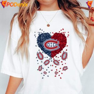 Montreal Canadiens 2026 Heart Shirt NHL Hockey Sports Graphic For Mens 2