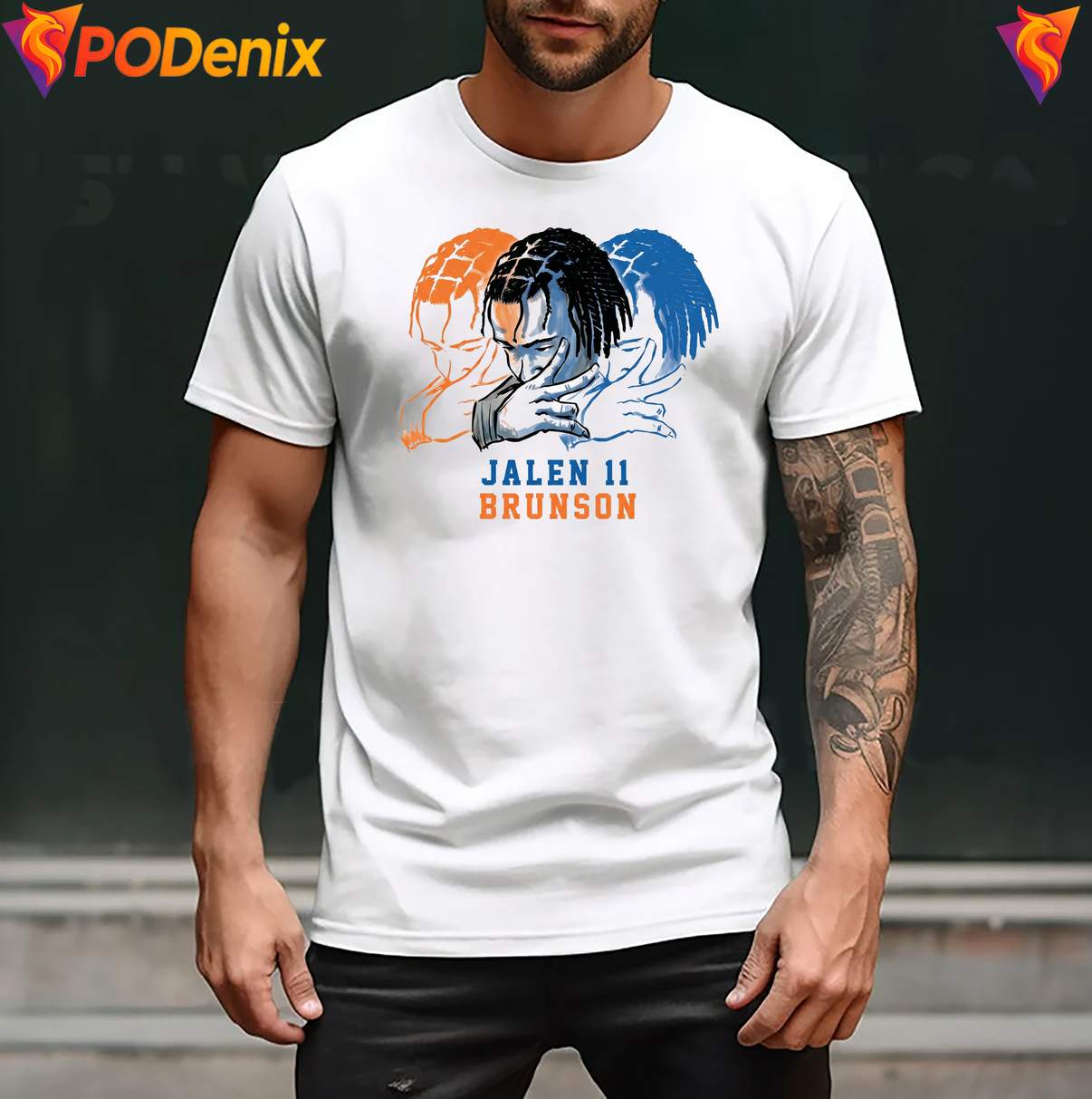 New York Knicks Jalen Brunson 11 Shirt Player Pose Signature Graphic Men New York Knicks Jalen Brunson 11 Shirt Player Pose Signature Graphic Men