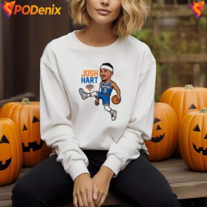 New York Knicks Josh Hart Player Shirt Pose Star Basketball Graphic Mens 4