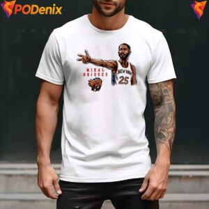 New York Knicks Mikal Bridges Shirt Player Pose Star Basketball For Mens
