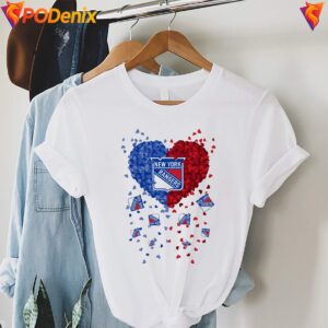 New York Rangers 2026 Heart Fan Shirt NHL Hockey Sports Graphic For Men 3