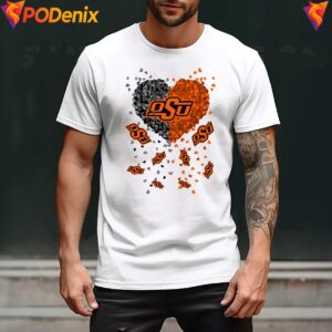 Oklahoma State Cowboys 2026 Heart Shirt Football Sports Graphic For Men