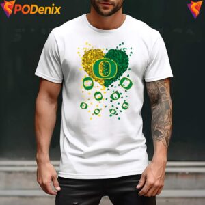 Oregon Ducks 2026 Heart Fan Shirt Football Sports Graphic Apparel Mens