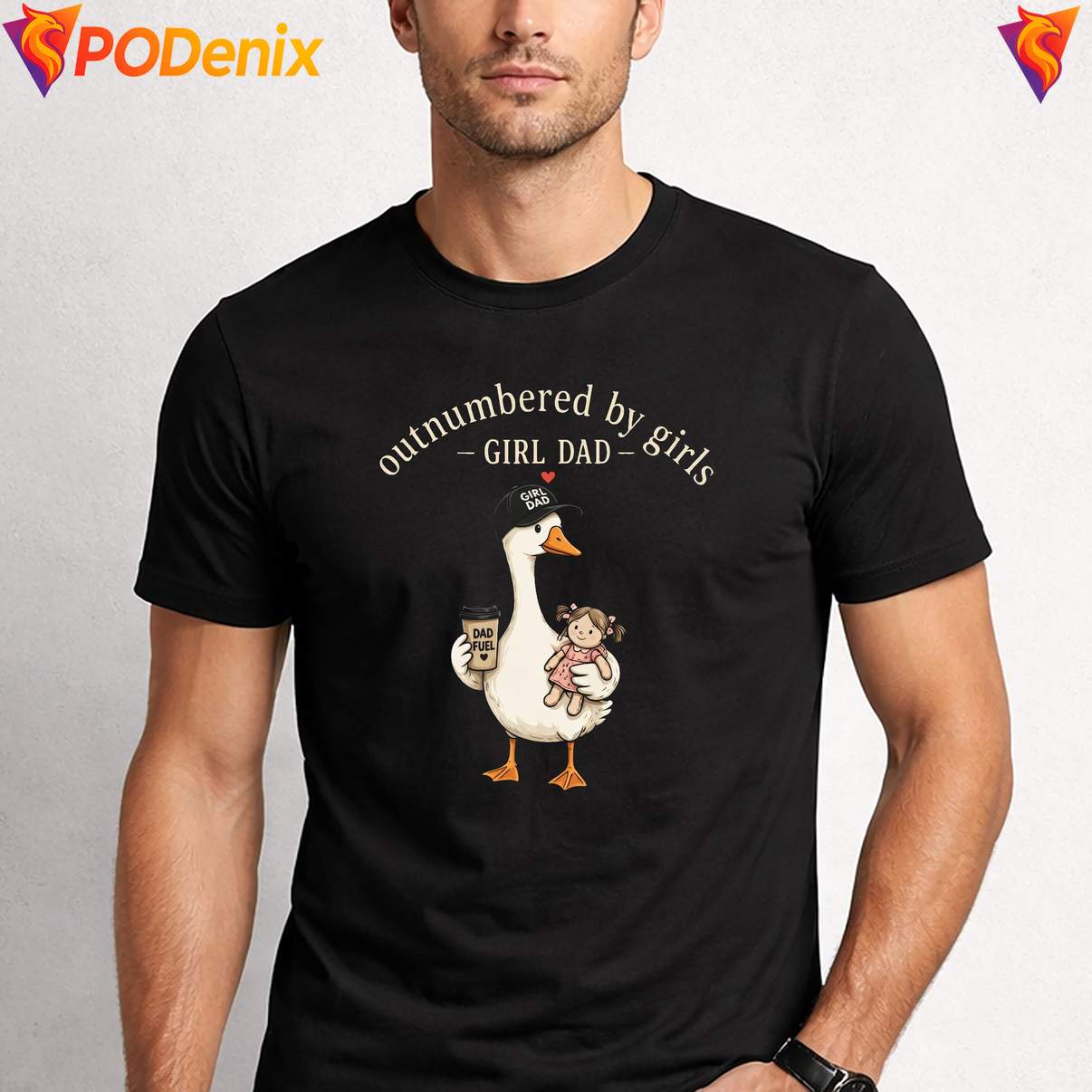 Outnumbered By Girls Funny T-Shirt Girl Dad Humor Quote Graphic Apparels Outnumbered By Girls Funny T-Shirt Girl Dad Humor Quote Graphic Apparels