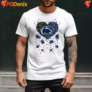 Penn State Nittany Lions 2026 Heart Shirt Football Sports Graphic Mens