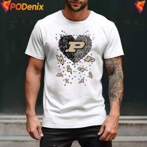 Purdue Boilermakers 2026 Heart Shirt Football Sports Graphic For Mens