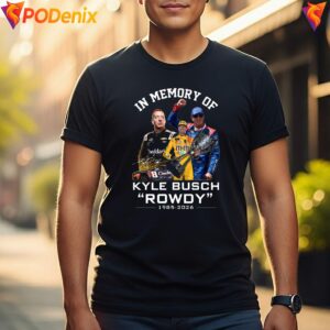 RIP Rowdy In Memory Racing Shirt Kyle Busch Motorsport Graphic For Mens 4