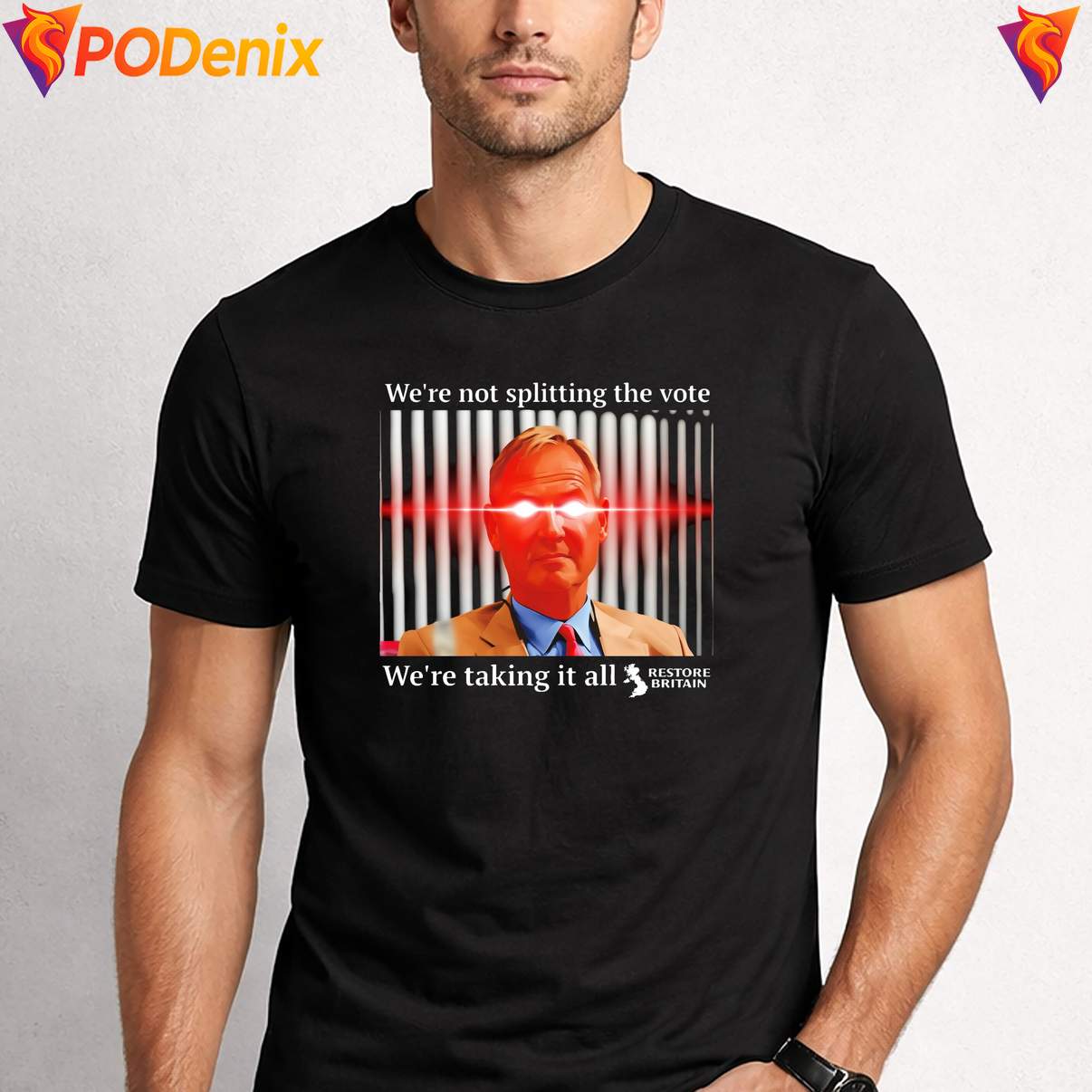 Restore Britain Political T-Shirt We Are Not Splitting The Vote Mens Top Restore Britain Political T-Shirt We Are Not Splitting The Vote Mens Top