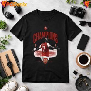 Saka Number 7 Arsenal Fan Shirt 2026 Champions Football Graphic Mens Top 2
