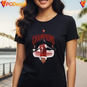 Saka Number 7 Arsenal Fan Shirt 2026 Champions Football Graphic Mens Top 4