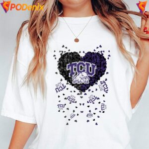TCU Horned Frogs 2026 Heart Fan Shirt Football Sports Graphic For Mens 2