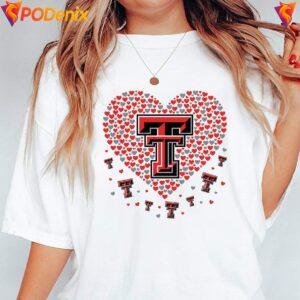 Texas Tech Red Raiders 2026 Heart Shirt Football Sports Graphic For Men 2