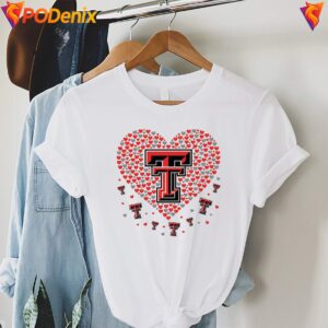 Texas Tech Red Raiders 2026 Heart Shirt Football Sports Graphic For Men 3